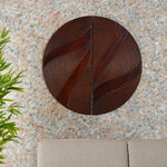 Round Decorative MDF Wall Panel Set of 2 (Brown)