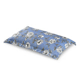 Aurora Floral Polyester Double Bedsheet with 2 Pillow Covers (Blue)