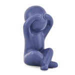 Boy See No Evil Polyresin Decorative Showpiece (Blue)