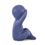 Boy See No Evil Polyresin Decorative Showpiece (Blue)