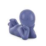 Boy Resting Polyresin Decorative Showpiece (Blue)