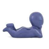 Boy Resting Polyresin Decorative Showpiece (Blue)