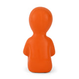 Boy Sitting with Folded Legs Polyresin Decorative Showpiece (Orange)