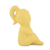 Girl Sitting with Hand On Chin Polyresin Decorative Showpiece (Yellow)