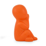 Boy Speak No Evil Polyresin Decorative Showpiece (Orange)