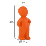 Standing Boy Polyresin Decorative Showpiece (Orange)