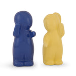 Two Children Hugging Polyresin Decorative Showpiece (Yellow & Blue)