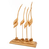 Six Cranes Polyresin Decorative Showpiece (Gold)