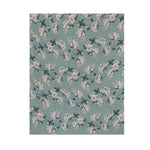 Floral Polyester Single Bedsheet with 1 Pillow Cover (Green)