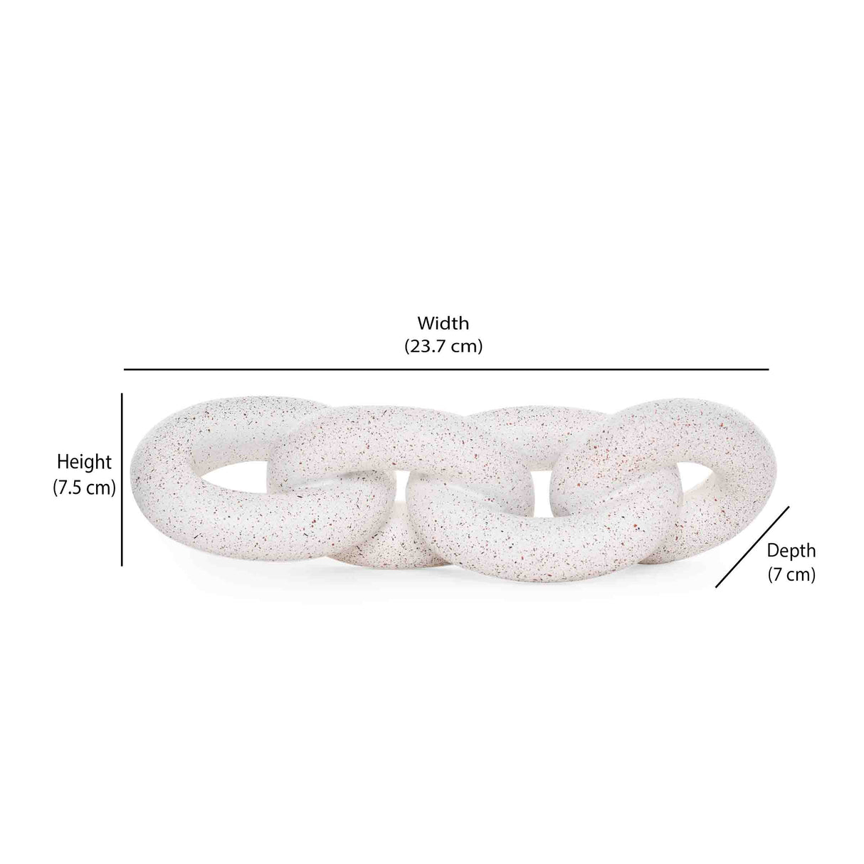 Chain Polyresin Decorative Showpiece (White)