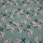 Floral Polyester Single Bedsheet with 1 Pillow Cover (Green)