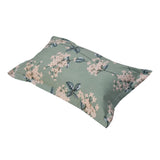 Floral Polyester Single Bedsheet with 1 Pillow Cover (Green)