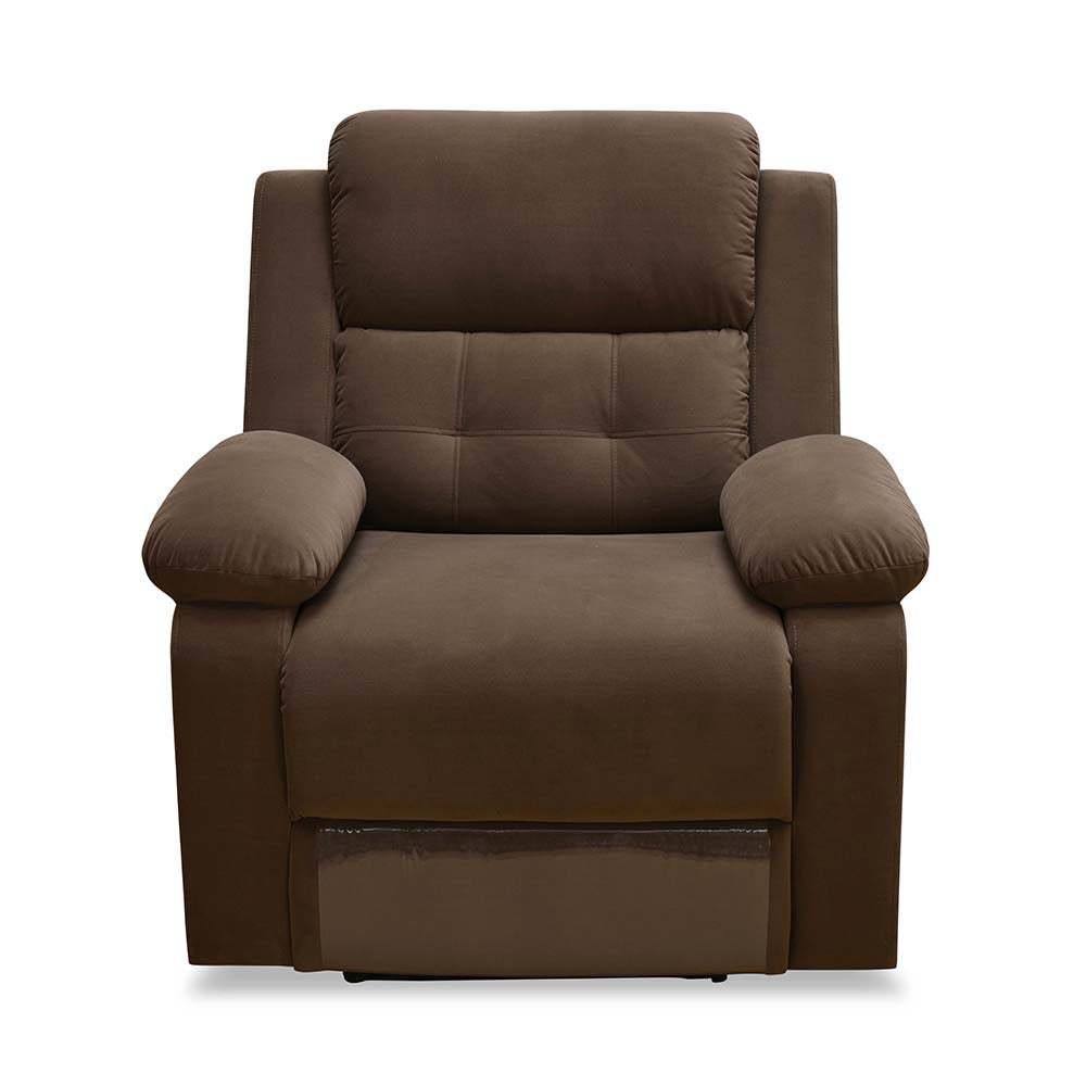 Derik 1 Seater Manual Recliner (Brown)