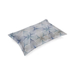 Abstract Microfiber Double Bedsheet with 2 Pillow Covers (Blue)