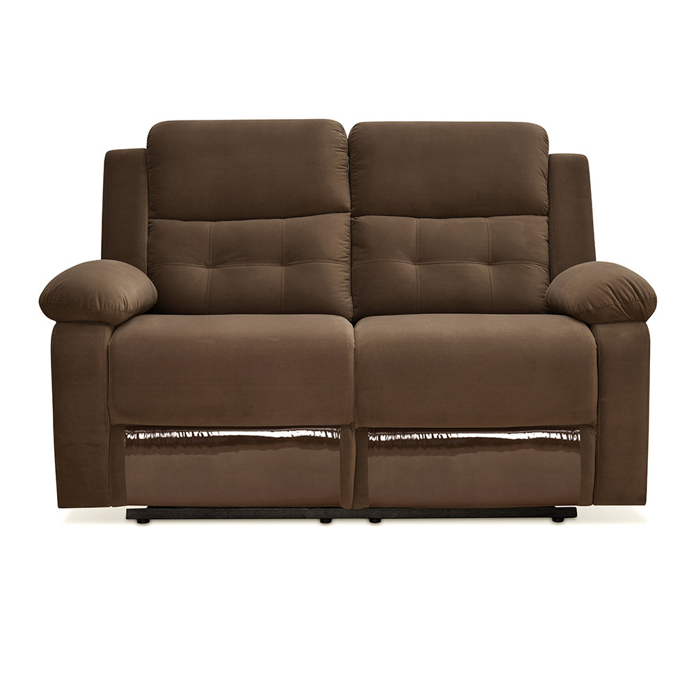 Derik 2 Seater Manual Recliner (Brown)