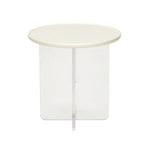 Albus Acrylic Base Side Table (Cream)