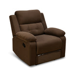 Derik 1 Seater Manual Recliner (Brown)