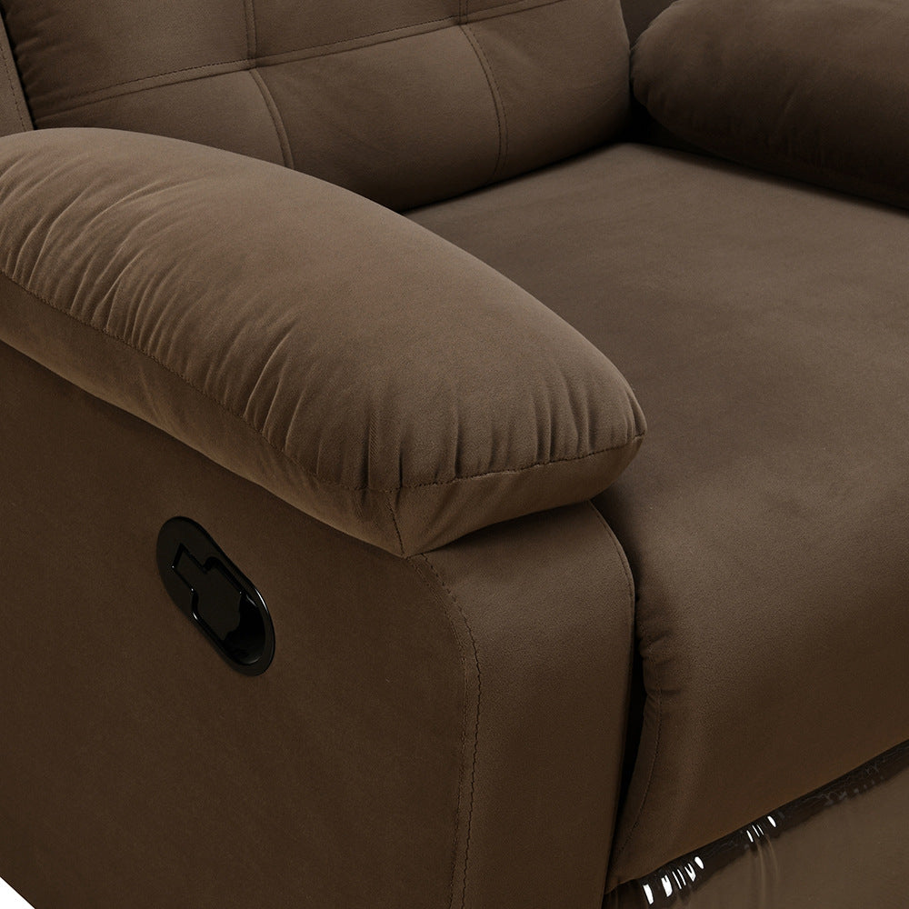 Derik 2 Seater Manual Recliner (Brown)