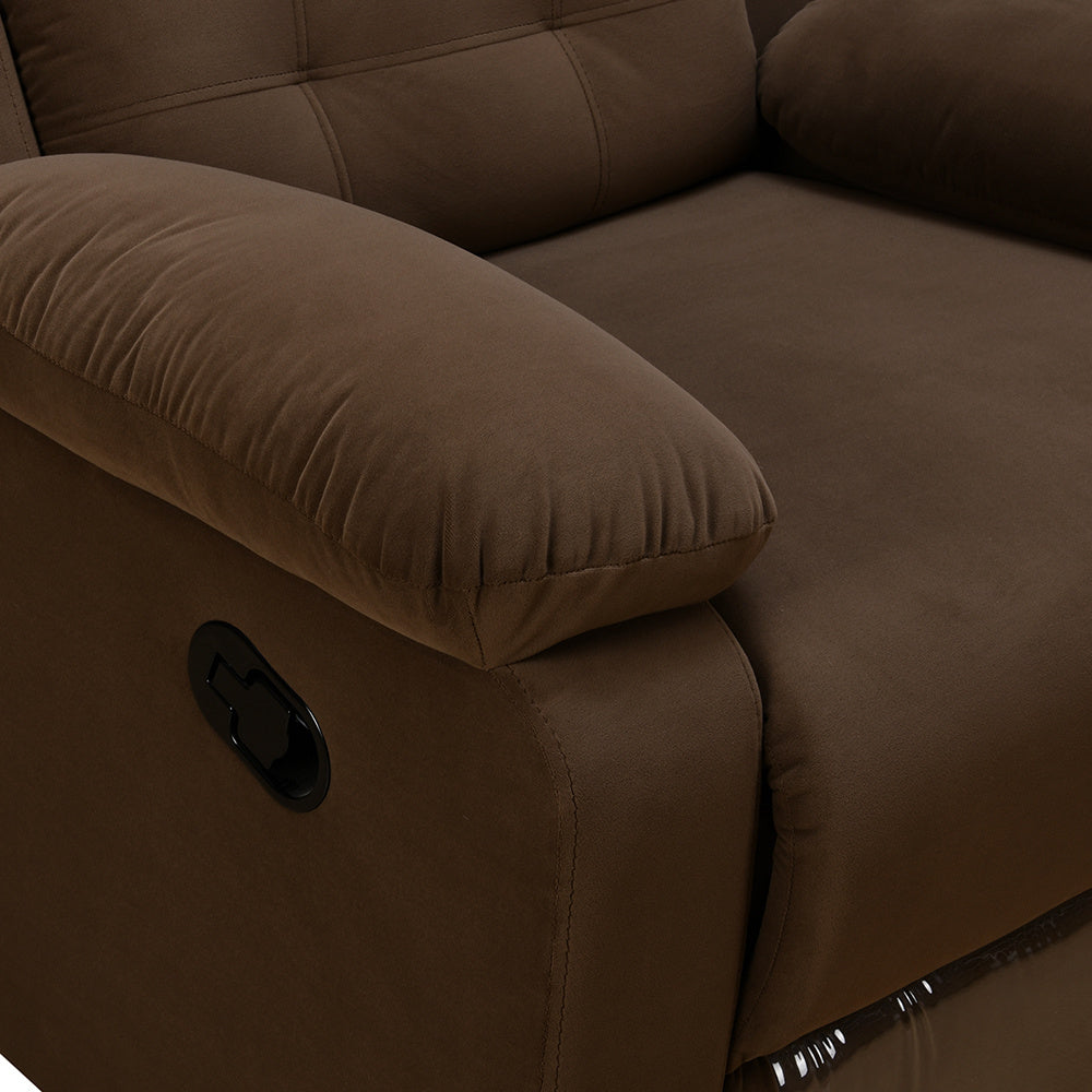 Derik 1 Seater Manual Recliner (Brown)