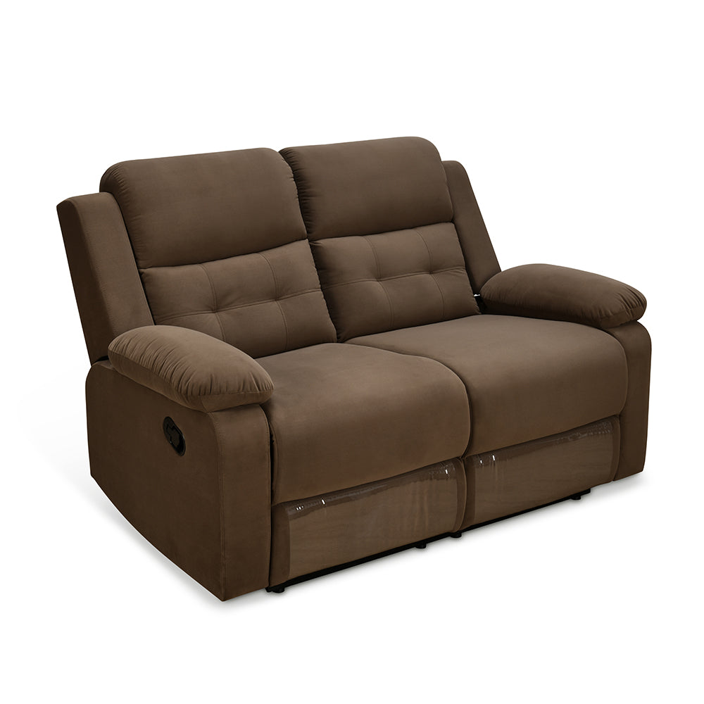 Derik 2 Seater Manual Recliner (Brown)