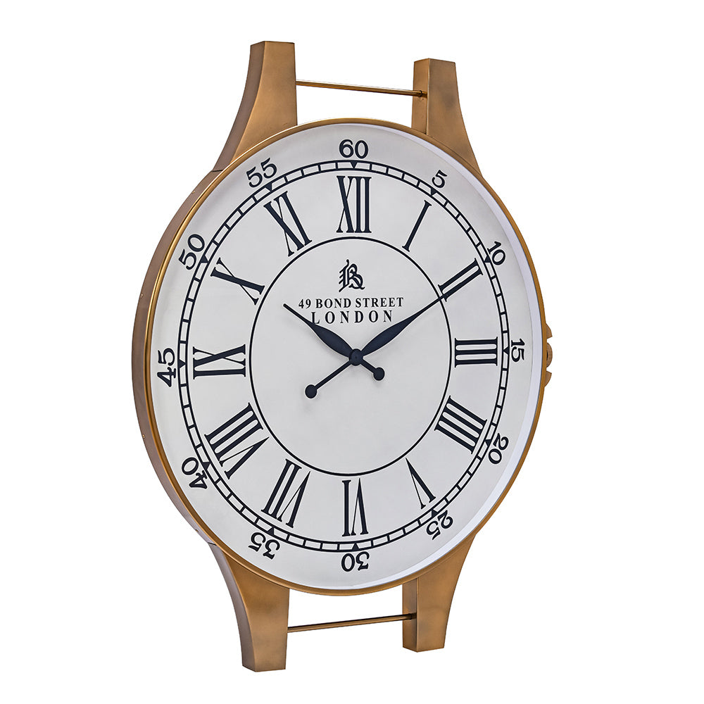 Wrist Watch Shaped Analog Wall Clock (Gold)