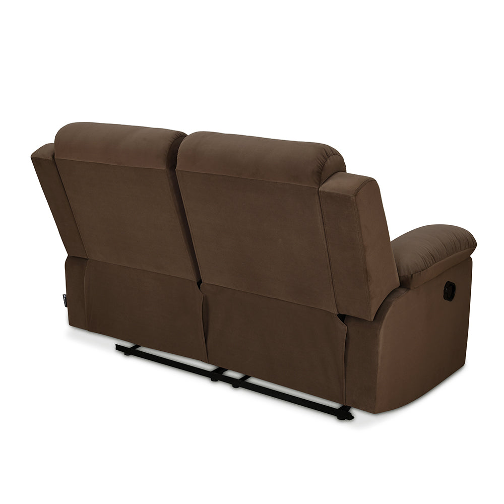 Derik 2 Seater Manual Recliner (Brown)