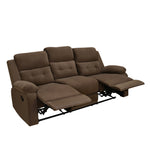 Derik 3 Seater Manual Recliner (Brown)