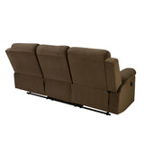 Derik 3 Seater Manual Recliner (Brown)