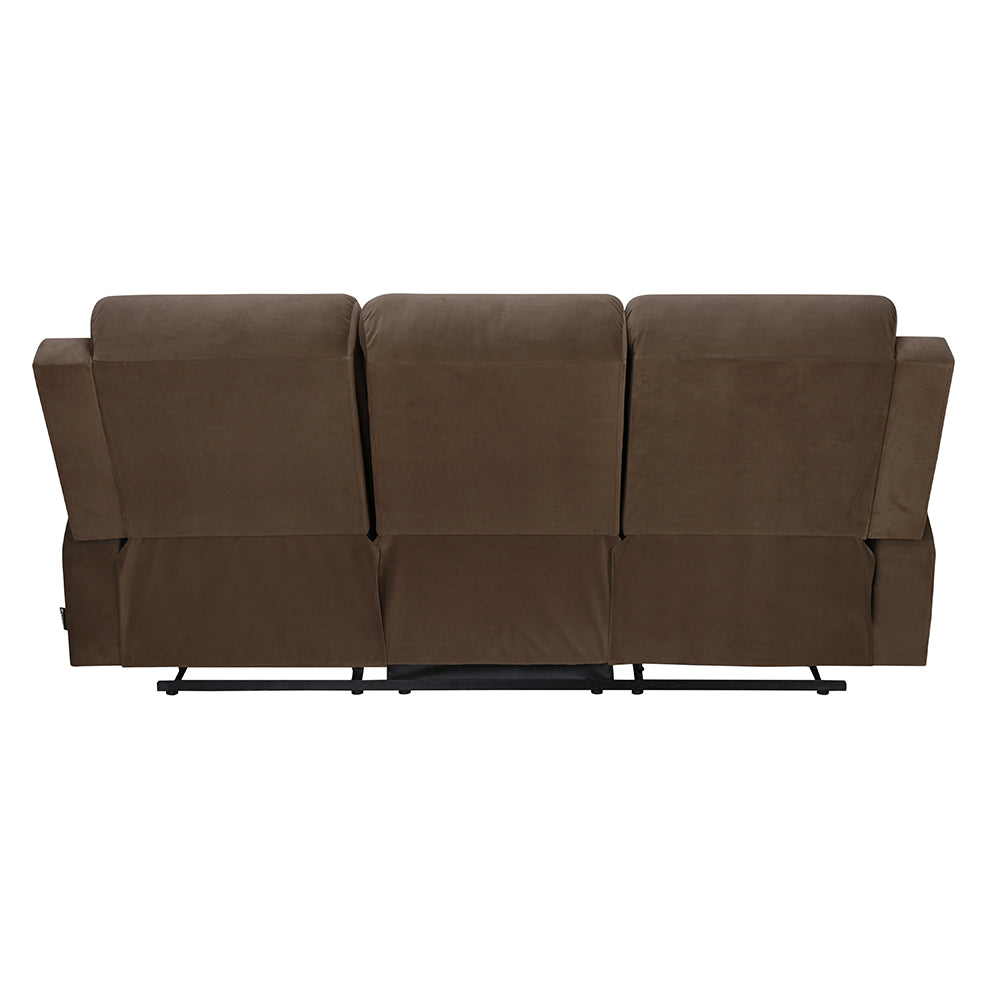 Derik 3 Seater Manual Recliner (Brown)