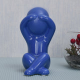 Boy See No Evil Polyresin Decorative Showpiece (Blue)