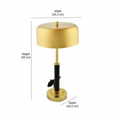 Metalia Metal Table Lamp (Black & Gold)