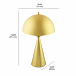 Metalia Mushroom Shaped Metal Table Lamp (Gold)