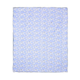 Floral Printed Cotton Double Bed Dohar (Blue)