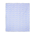 Floral Printed Cotton Double Bed Dohar (Blue)