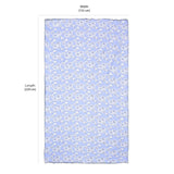 Floral Printed Cotton Single Bed Dohar (Blue)