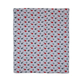 Leaf Design Cotton Double Bed Dohar (Grey & Red)