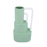 Decorative 3 Layer Design Dolomite Vase with 2 Handles (Green)