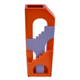 Decorative Arch Stairs Design Dolomite Vase (Orange & Purple)