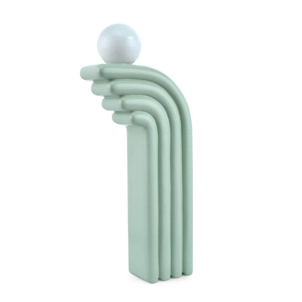 Decorative Half Arch With Ball Design Dolomite Vase (Green)