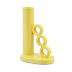 Tri Ring Dolomite Taper Candle Holder (Yellow)