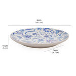 Floral Stoneware Dinner Plate (Blue)