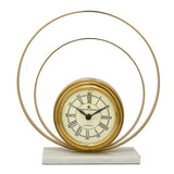 Dual Round Table Clock (Gold)