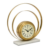 Dual Round Table Clock (Gold)