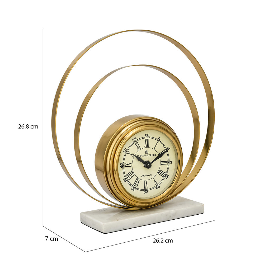 Dual Round Table Clock (Gold)