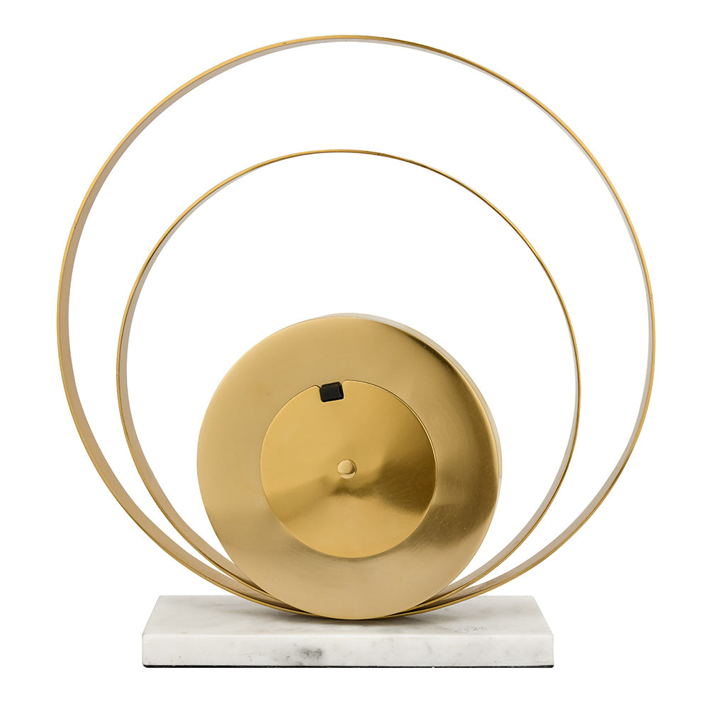 Dual Round Table Clock (Gold)