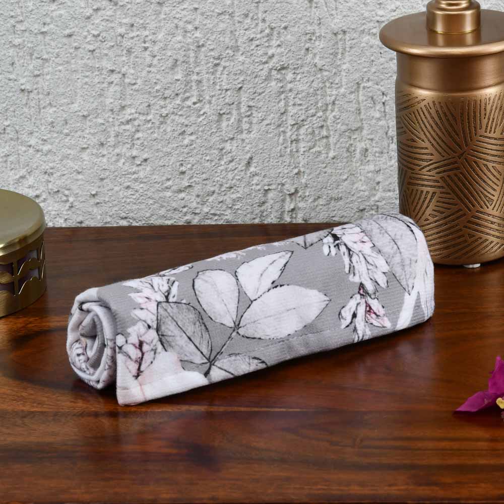 Nilkamal Arias by Lara Dutta Floral 250 GSM Bamboo Polycotton Hand Towel 40 x 60 cm (Multicolor) - 02