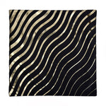 Abstract Polyester 16' x 16' Cushion Cover (Black & Gold)