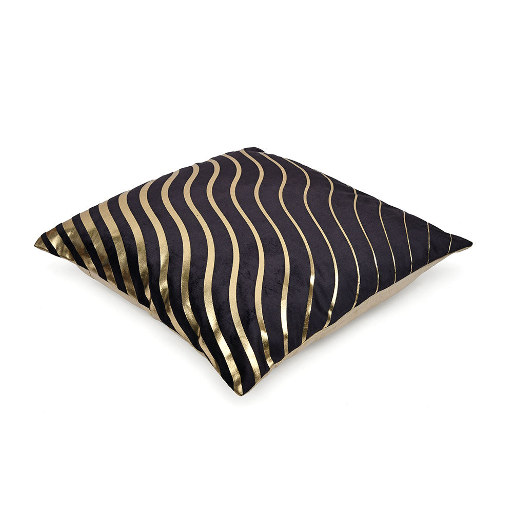 Abstract Polyester 16' x 16' Cushion Cover (Black & Gold)