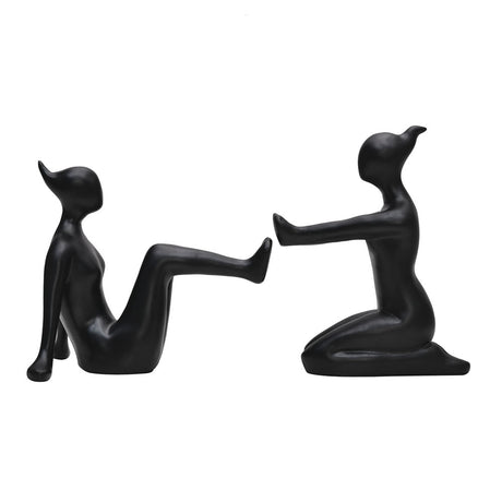 Hand and Leg Women Polyresin Bookend Set of 2 (Black)