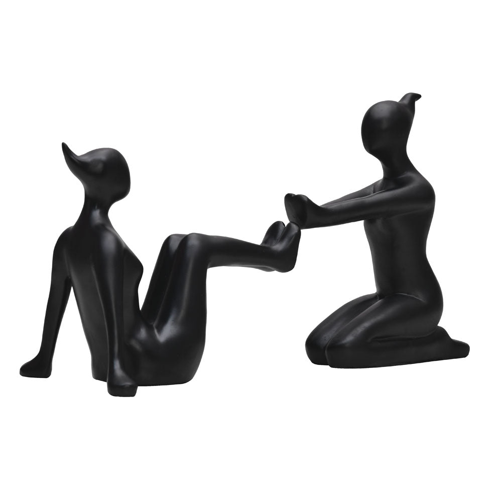 Hand and Leg Women Polyresin Bookend Set of 2 (Black)